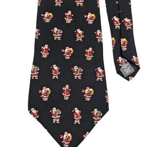 Noel Holiday Collection Santa Claus 100% Silk Men’s Christmas Neck Tie USA Made